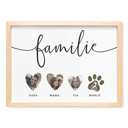 Familie Bild personalisiert mit Foto Familienposter Familienposter Geschenk zum Einzug (mit oder ohne Rahmen)