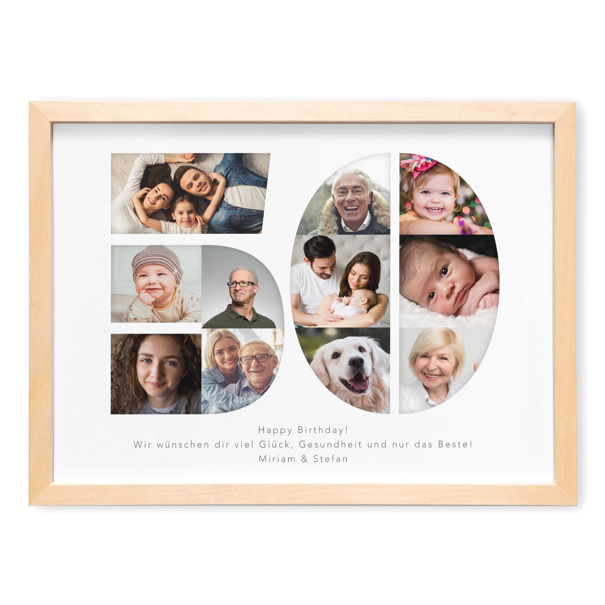 50. Geburtstag Frau Mann Geschenk Fotocollage 50 personalisiert mit Fotos Fotogeschenk Geburtstagsgeschenk