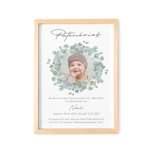 Patenbrief Taufpaten Patenurkunde Foto Geschenk